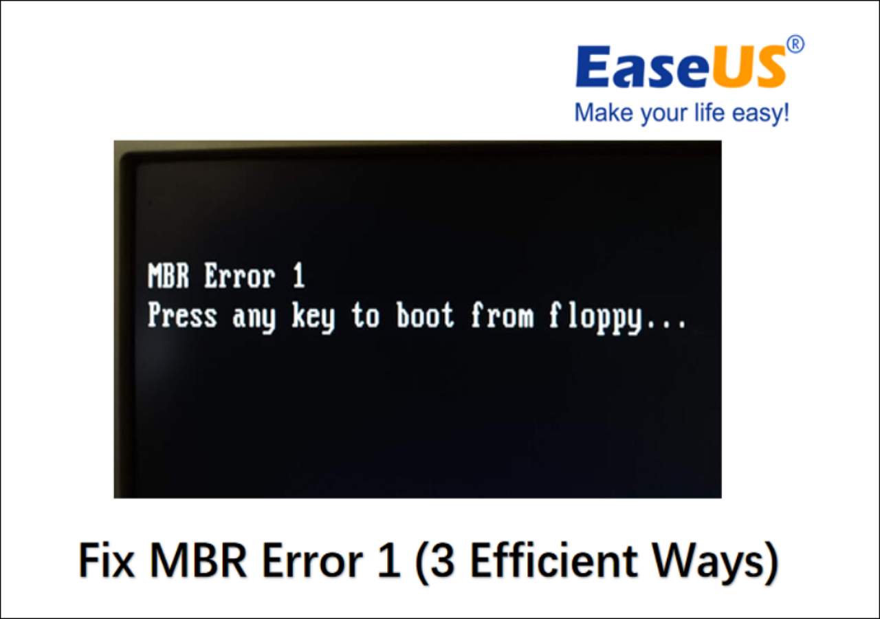 MBR Error 1: Quick Fixes for Boot-Up Problems