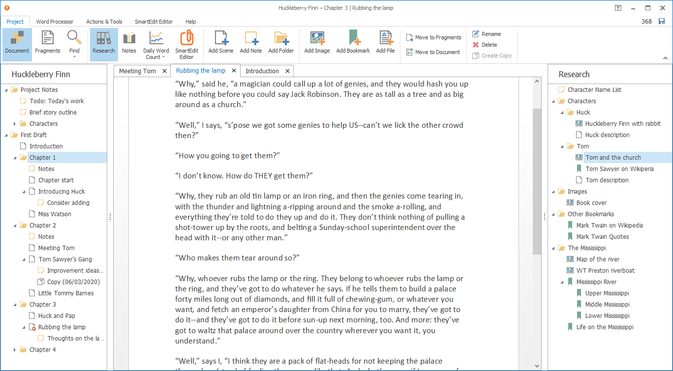 Free SmartEdit Writer 8.6:  Write Novels and Stories with Ease