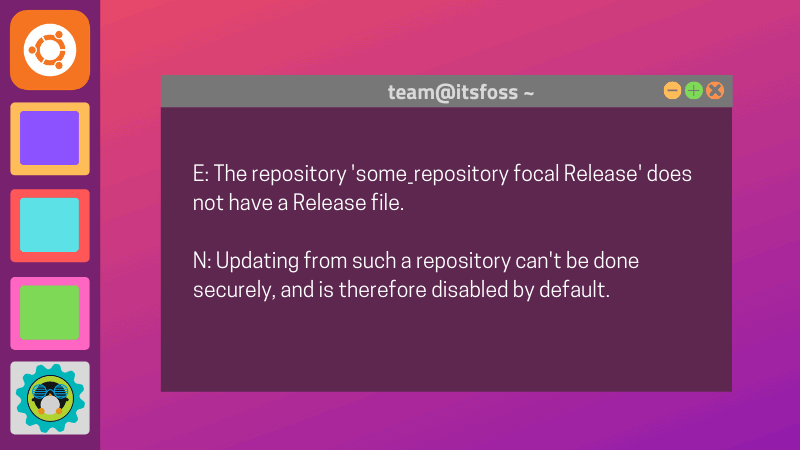 Fix does not have a release file error, a simple guide.