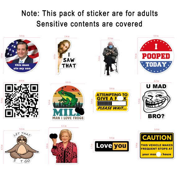 Shop Funny Sticker Pack: Huge Selection on Sale Now