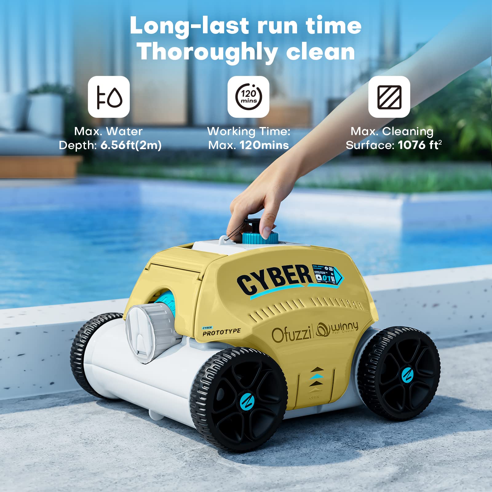 Ofuzzi Cyber Cordless Robotic Pool Cleaner: Get a Clean Pool Easily